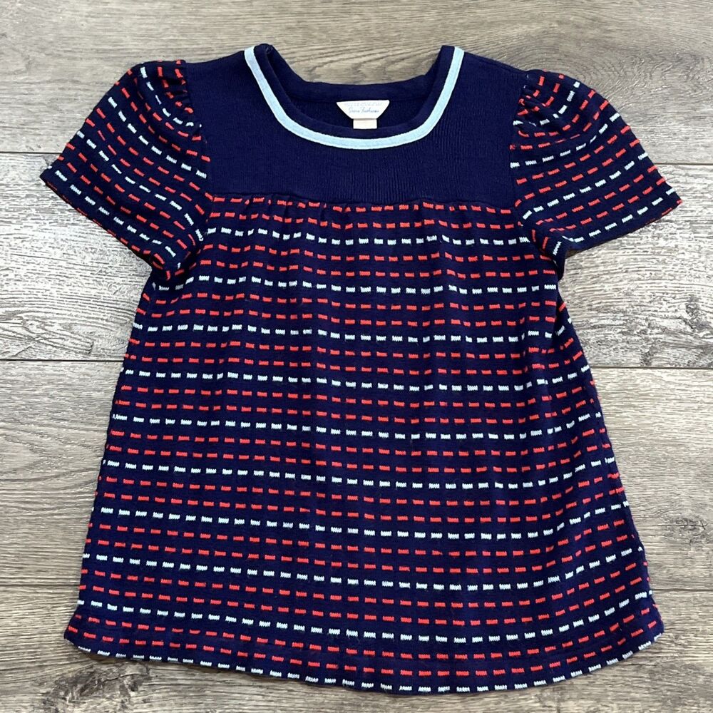 Vintage 60s 70s Sears Fashions Knit Puff Short Sleeve Mod Shirt - Women's Large